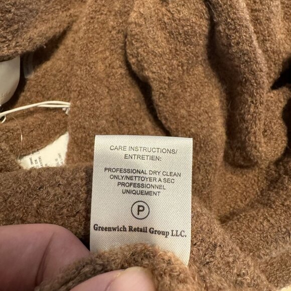 NWT The Westside Luna Boucle Light Brown Wool Blend Knit Sweater Women's Small S - Picture 6 of 7